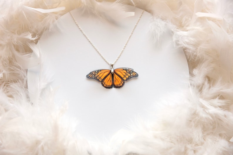 monarch butterfly pendant necklace