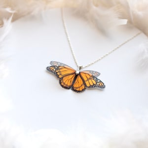 handmade butterfly pendant necklace