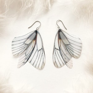 White Angel Wing Earrings Perfect Gift For Anyone Who Love Wings, Wings Earrings, Moth Earrings, Pretty Y2K Earrings, Aesthetic Earrings