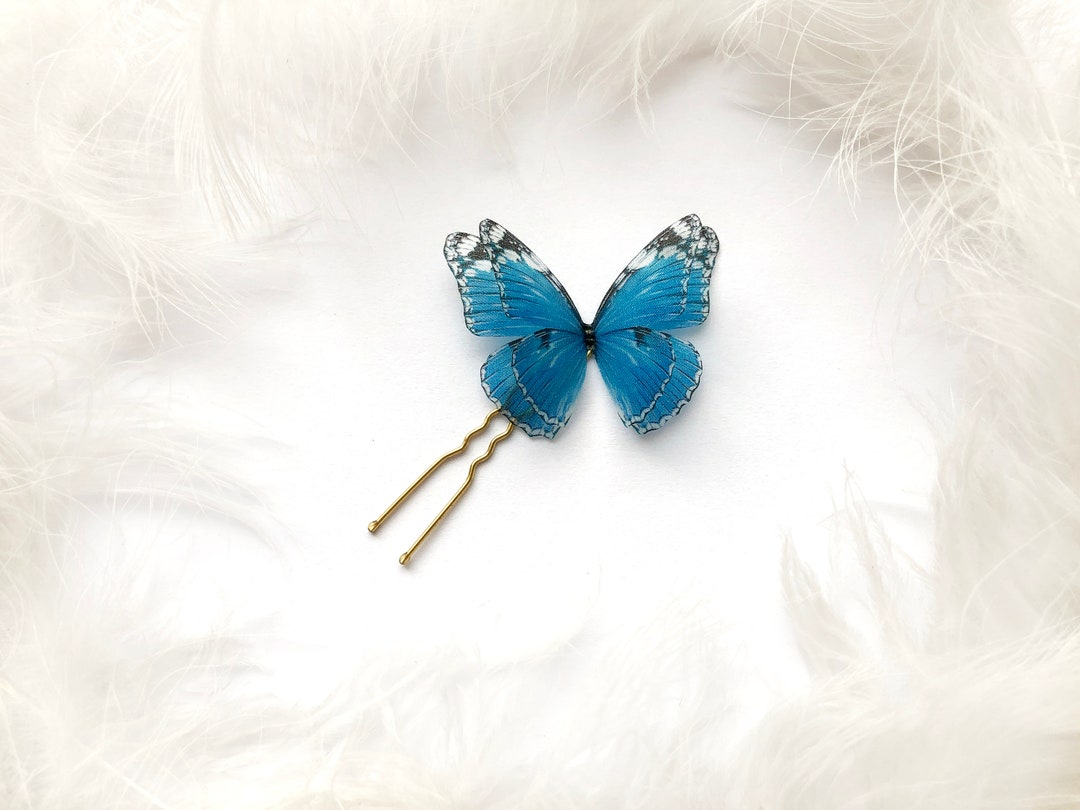 Something Blue Butterfly Hair Pin Perfect Gift for Bride From Mom