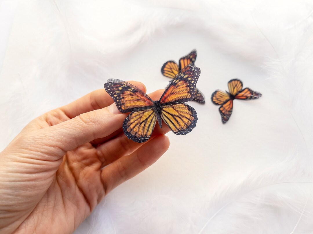 Silk Monarch Butterfly for Wedding Decor, Bouquet, Boutonniere, Favor