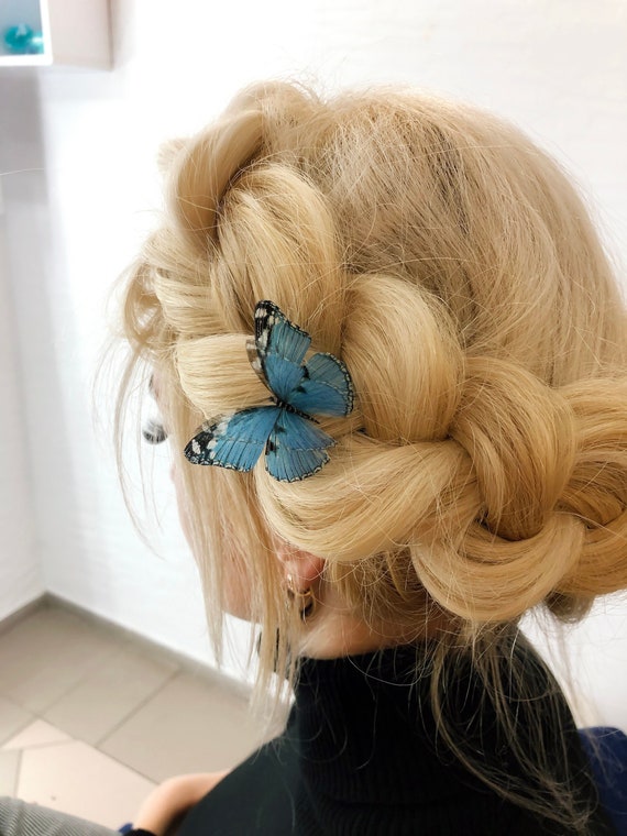 Something Blue Hairpin With Hand Made Silk Butterfly in Boho - Etsy Ireland Something Blue Hairpin With Hand Made Silk Butterfly in Boho - Etsy Ireland
