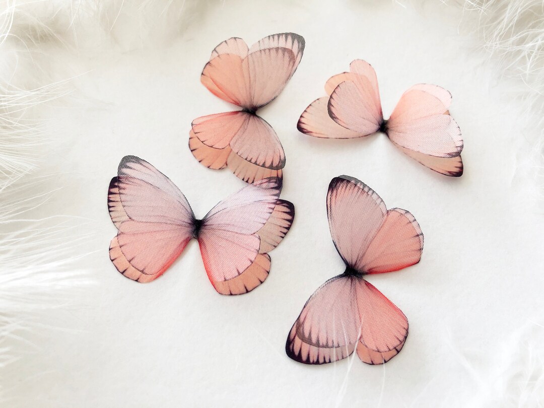 Set of 4 3D Butterflies for Wedding Bouquet Extra Gift Addition to Boutonnière Perfect for