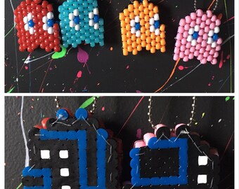 Pac Man Ghost Kandi Necklace
