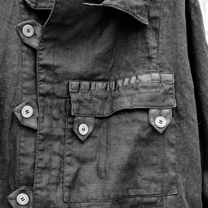 Swedish Vintage Analogue Style Bomber Linen jacket, Linen jacket with pockets