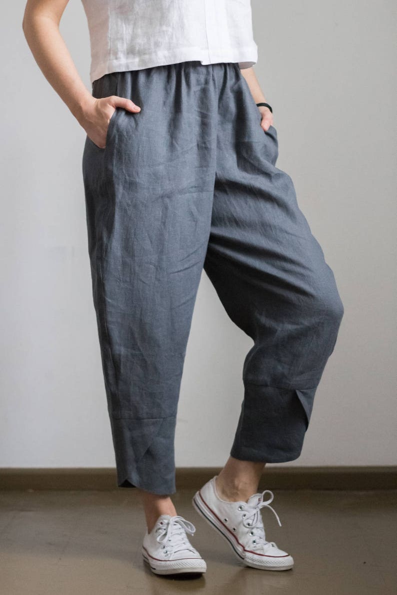 Loose Linen Pants - Etsy