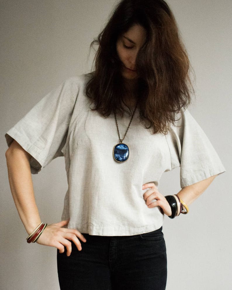 Casual and Loose Linen Blouse / Shirt image 6