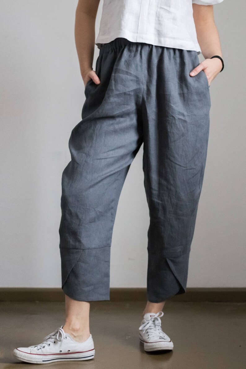 Loose Linen Pants Etsy
