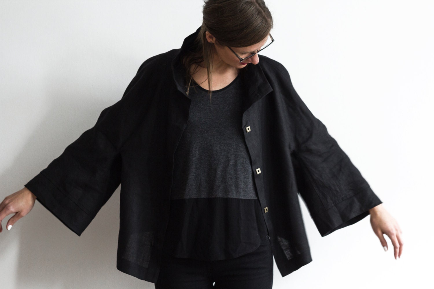 Lyn Suede Jacket with Stand Collar