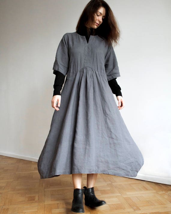 chinese dress ladies Womens Casual Sleeveless Plus Size Loose Plain Long Maxi Dress with Po main image 1