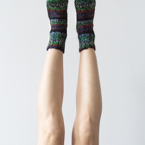 Colorful Hand Knitted Wool Socks