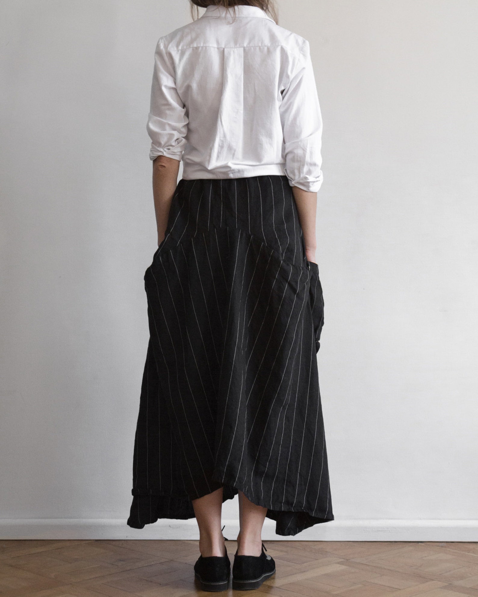 Asymmetric Lagenlook Long Linen Skirts With Pockets - Etsy