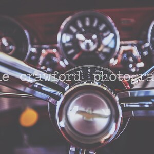 Vintage Car Ford Thunderbird Speedometer Gauges Photograph Fine Art Print Photography katiecrawfordphoto
