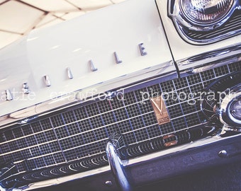 Vintage Car Pontiac Bonneville Headlights Fender Grill Photograph Fine Art Print Photography katiecrawfordphoto