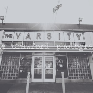 The Varsity Atlanta Georgia North Avenue Black and White Photo Photograph Fine Art Print Photography katiecrawfordphoto