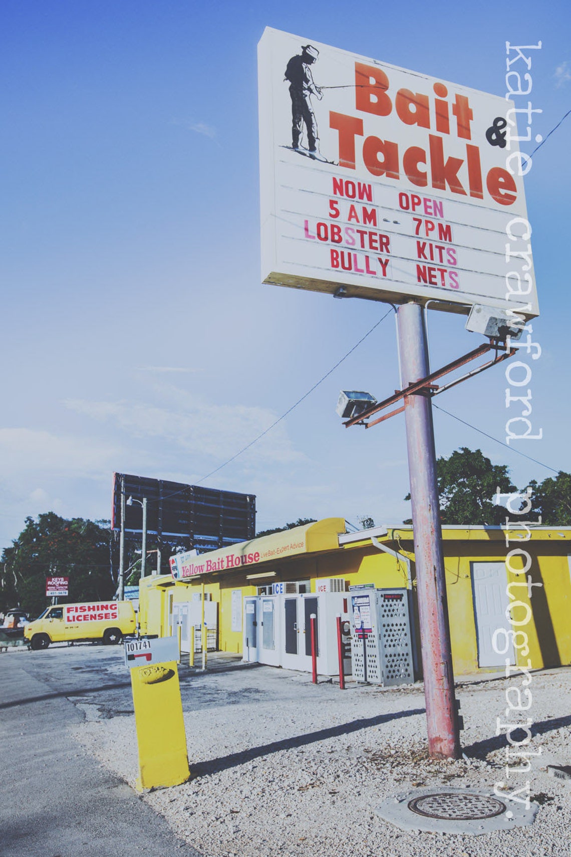 The Florida Keys Key Largo Yellow Bait House Mile Marker 101.7 Etsy