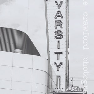 The Varsity Atlanta Georgia North Avenue Black and White Photo Photograph Fine Art Print Photography katiecrawfordphoto