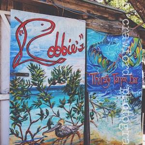 The Florida Keys Islamorada Robbie&#39;s Tarpon Feeding Sign Mile Marker 77.5 Photo Photograph Fine Art Print Photography katiecrawfordphoto