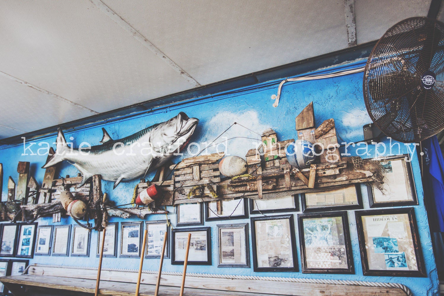 The Florida Key Largo Card Sound Road Alabama Jack's Memorabilia Wall