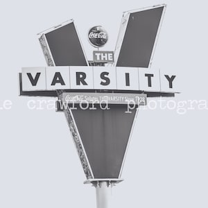 The Varsity Atlanta Georgia North Avenue Black and White Photo Photograph Fine Art Print Photography katiecrawfordphoto