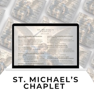 Saint Michael Chaplet Prayer Guide | Catholic Spiritual Warfare (PDF, PNG)