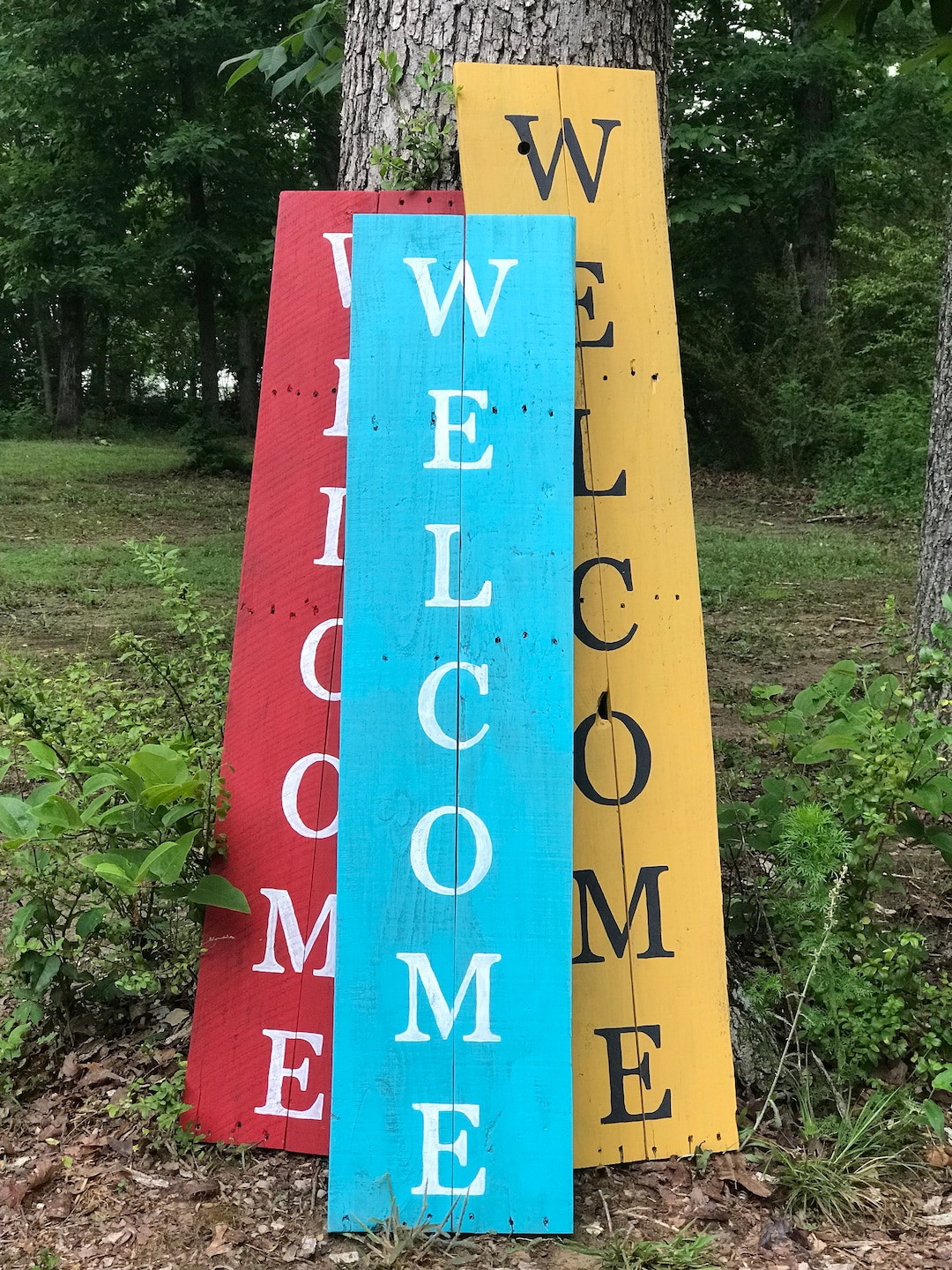 Colorful Welcome Sign: Entryway Decor (4/4.5 Foot) - Etsy