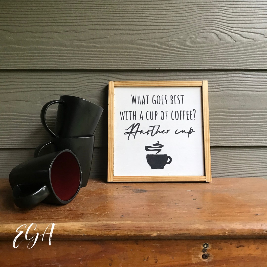 Collection Cup Sign Another Cup Sign | Handmade Distressed Coffee Decor - Etsy