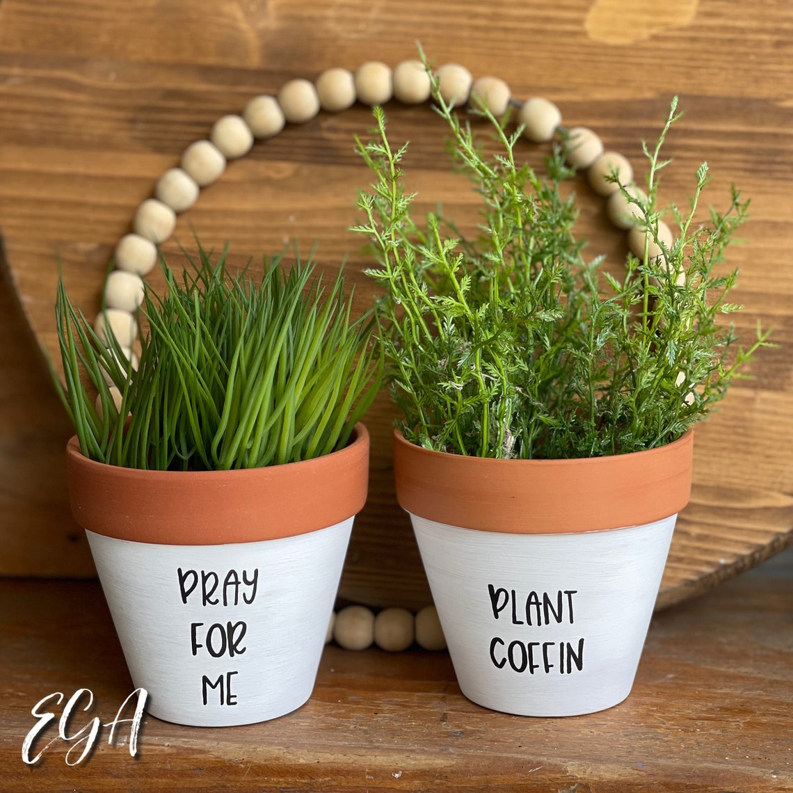 Punny Plant Pots - Etsy