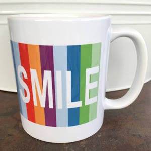 Big Bang Theory Coffee Mug, SMILE Mug, Rainbow Coffee Mug