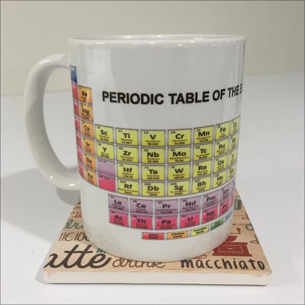 Periodic Table of the Elements Coffee Mug, Science Mug, Teacher Gift