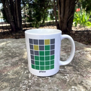 Wordle Mug, Phew, Wordle Meme, Wordle Gift