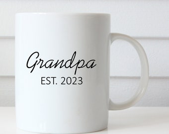 Grandpa EST Coffee Mug, Grandpa Coffee Mug, First Time Grandpa, Pregnancy Reveal, Father's Day Gift
