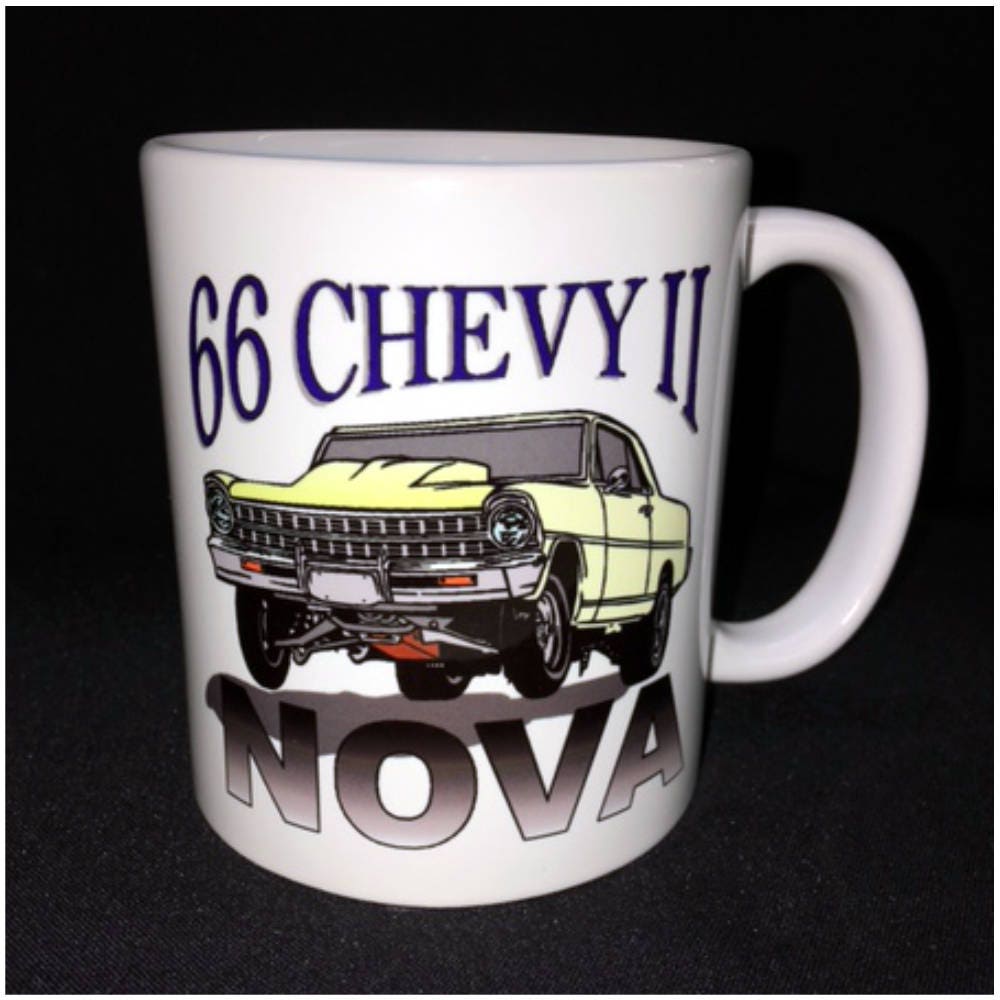Hot Rod Custom Car Coffee Mug Street Rod Roadster 66 Chevy Etsy