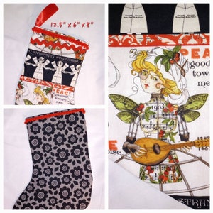 Guardian angel Christmas stocking, designer