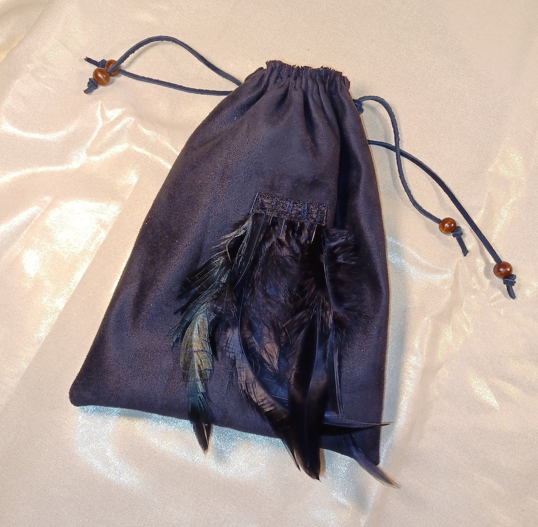 Black Feathers Talisman Bag Etsy