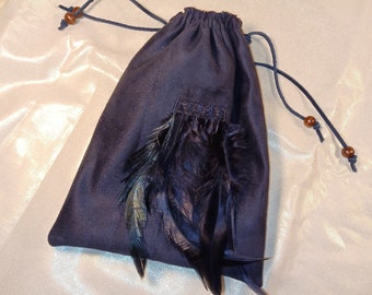 Black Feathers Talisman bag