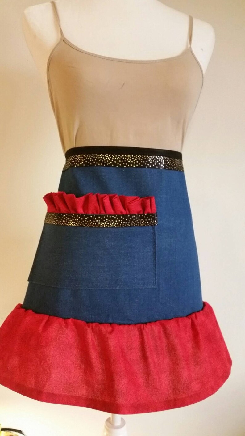 Jeans Holiday Apron Etsy