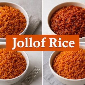 Jollof Rice Recipe Bundle: Classic, Smokey, & Quick (Digital Download PDF)