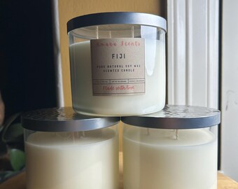 3-Wick Scented Candle: Highly Fragrant Soy Blend, 14oz, 45 Hour Burn.