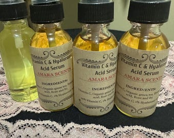 Vitamin C & Hyaluronic Acid Face and Neck Serum Plant-Based Anti-Aging Formula