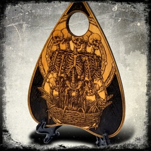 Engraved Wood Planchette for Ouija Board - The Harvest