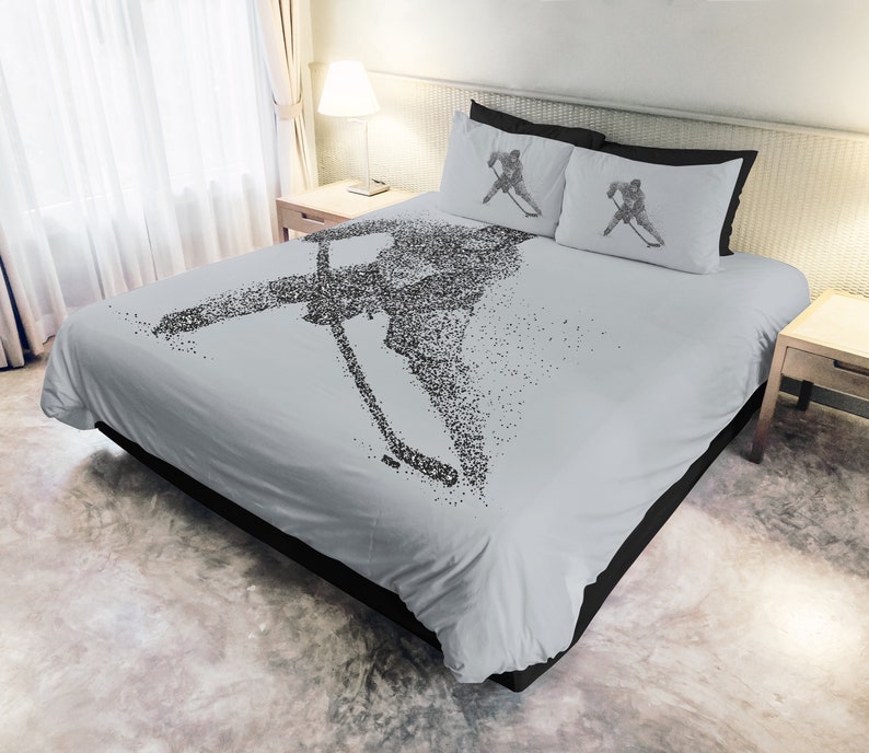 Hockey Bedding Kids Bedding, Hockey Duvet, Custom Colors and Logos