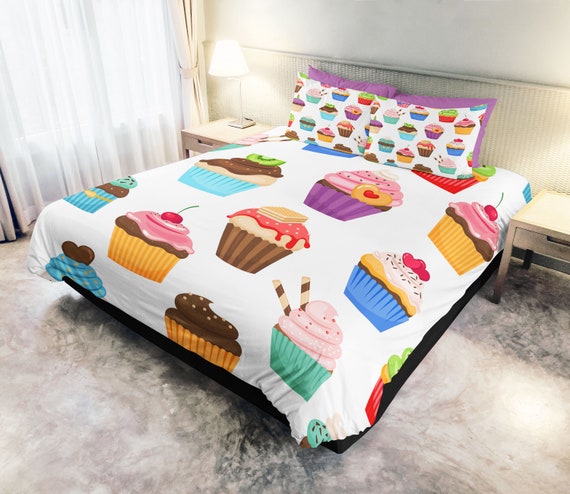 Cupcake Duvet Kids Bedding Cupcake Kids Bedding Etsy