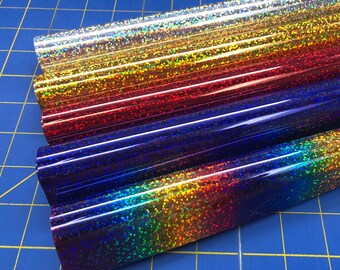 Siser Hologram Heat Transfer Iron On Vinyl 5 Ft Roll, 20” x 60" Roll, Choose Color, Cricut, Silhouette and all Craft Cutters