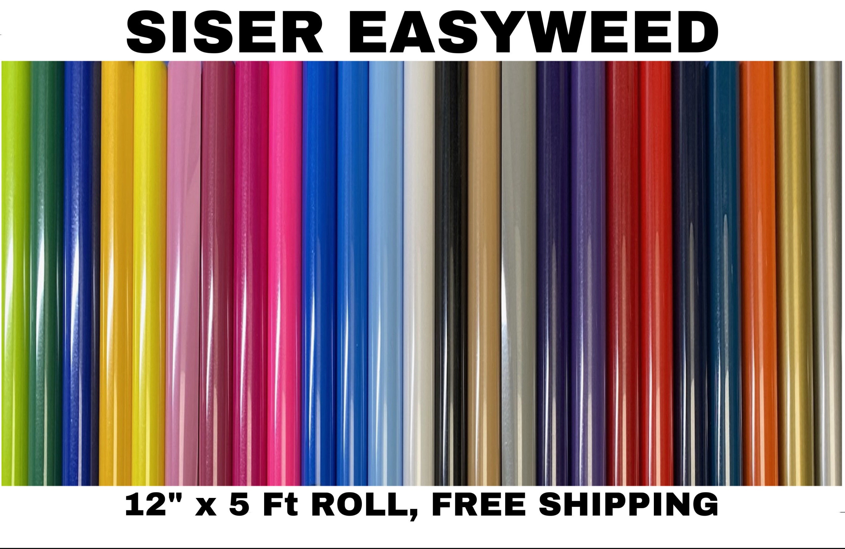 SISER EasyWeed Heat Transfer Vinyl 15 x 5ft HTV / 5 Feet / Free Shipping