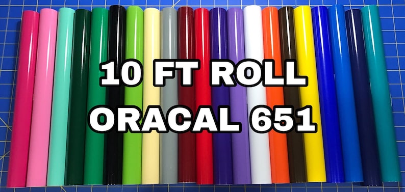 Oracal 651 Permanent Glossy Adhesive Vinyl 12 Inches by 10 Feet Metallic Gold