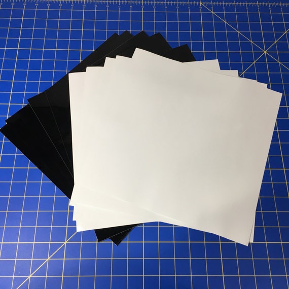 Oracal 651 Permanent Adhesive Craft Vinyl Sheets for Cricut or Silhouette,  10 12x12 Sheets 5 Glossy Black, 5 Glossy White, Free Shipping. 