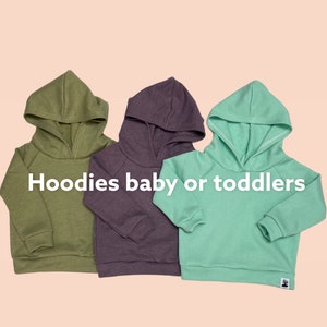Kids French Terry Hoodie: Solid Color Baby & Toddler Sweatshirt