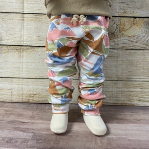 Mountain Theme Harem Pants: Soft Cotton Baby & Toddler Joggers