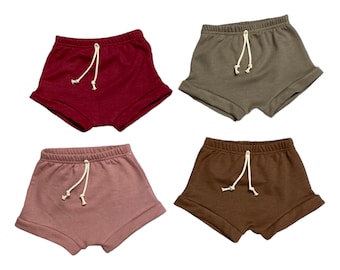 Kids Shorts Cotton French Terry Fabric: Baby & Toddler NB-6Y Handmade